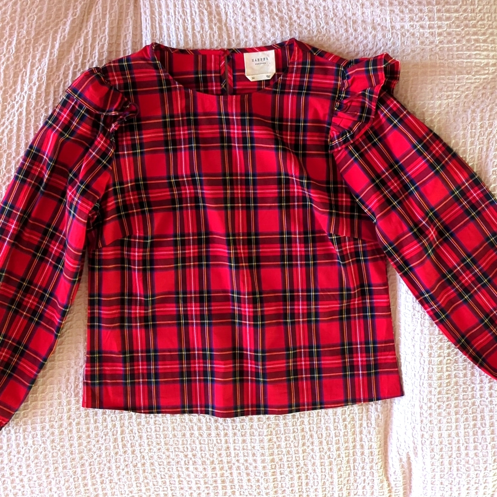 Tartan plaid top